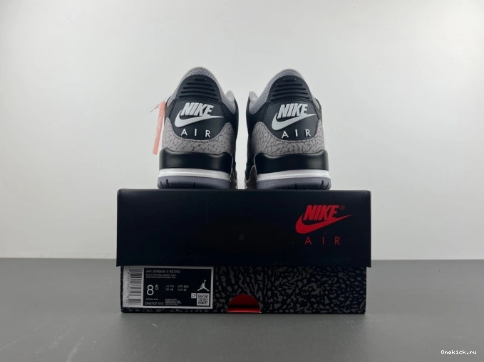 One Kick Black Cement Air Jordan 3 DN3707-010 0716